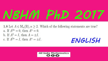 NBHM PhD 2017 || Q.1.8 Linear Algebra