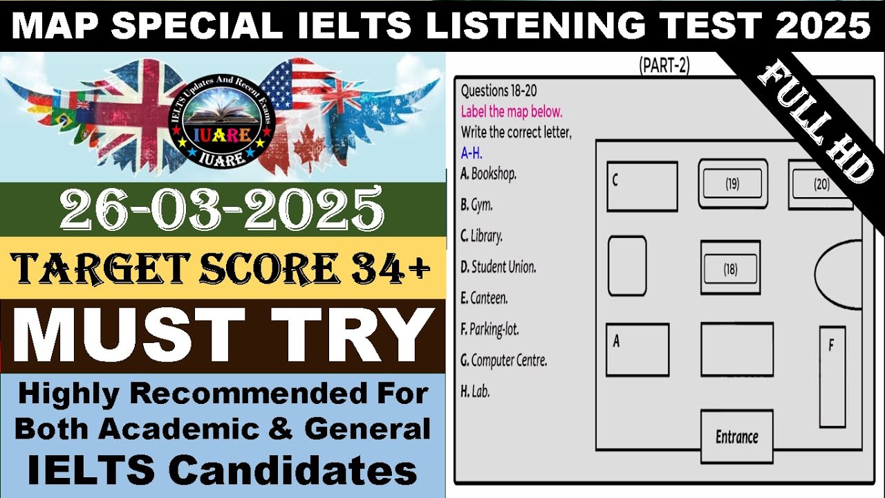 MAP Special IELTS Exam Listening Test With Answers 2025 | 26-03-2025 ...