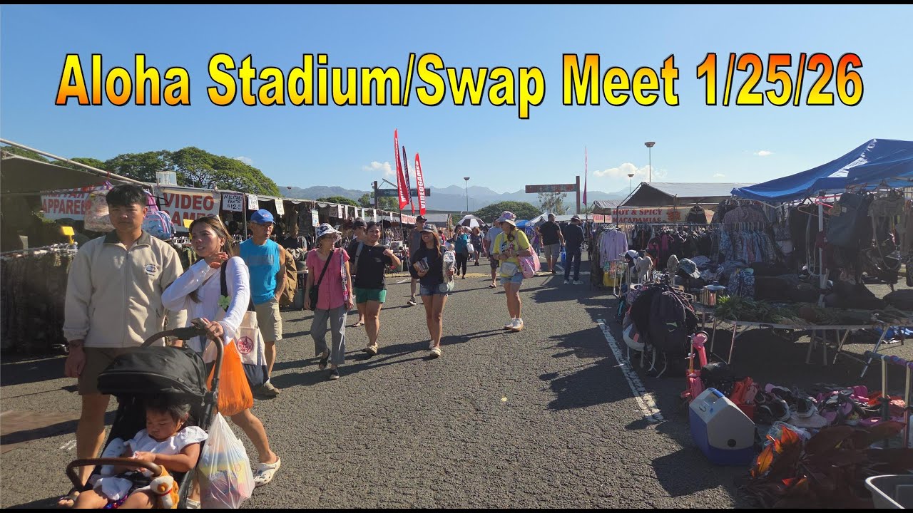 Встреча по обмену на стадионе «Алоха» / блошиный рынок, 25 января 2026 г., Эя, Оаху, Гавайи