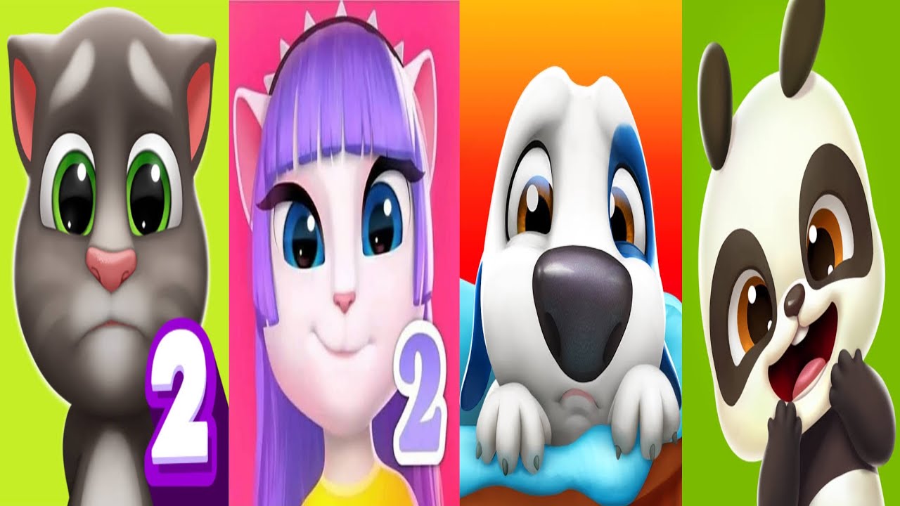 My Talking Tom 2 Vs My Talking Angela 2 Vs My Talking Hank 2 Vs My Talking Panda 2