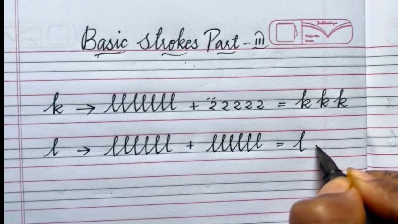 Basic Strokes of Cursive Writing Part-3 for Beginners | Best ...