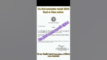 Cu 2nd semester result #curesult2024 #calcutta_university_2nd_semester_result_date_2024 #viralshorts