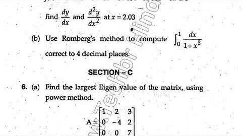 BTech Civil 5th Sem Numerical Method & Computing Technique  Question Paper 2014