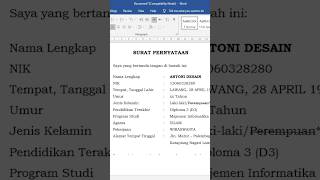 Tutorial Cara Cepat Pengaturan Titik Dua atau Indentasi di Microsoft Word #shorts screenshot 2