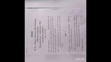 B.sc (physics hons.)5th sem.#statistical physics-1 paper #mdu 2022