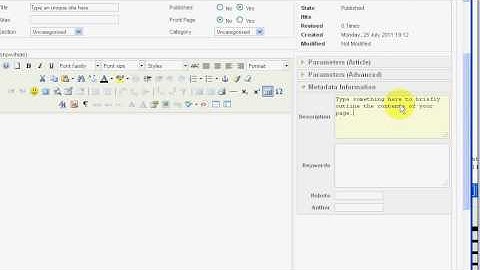 Title, Description and keyword, Joomla 1.5 | S.e.o. Galway