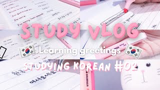 STUDYVLOG: STUDYING KOREAN LANGUAGE | Aesthetic study, Beginner in Korean, Studying Languages Vlog screenshot 3