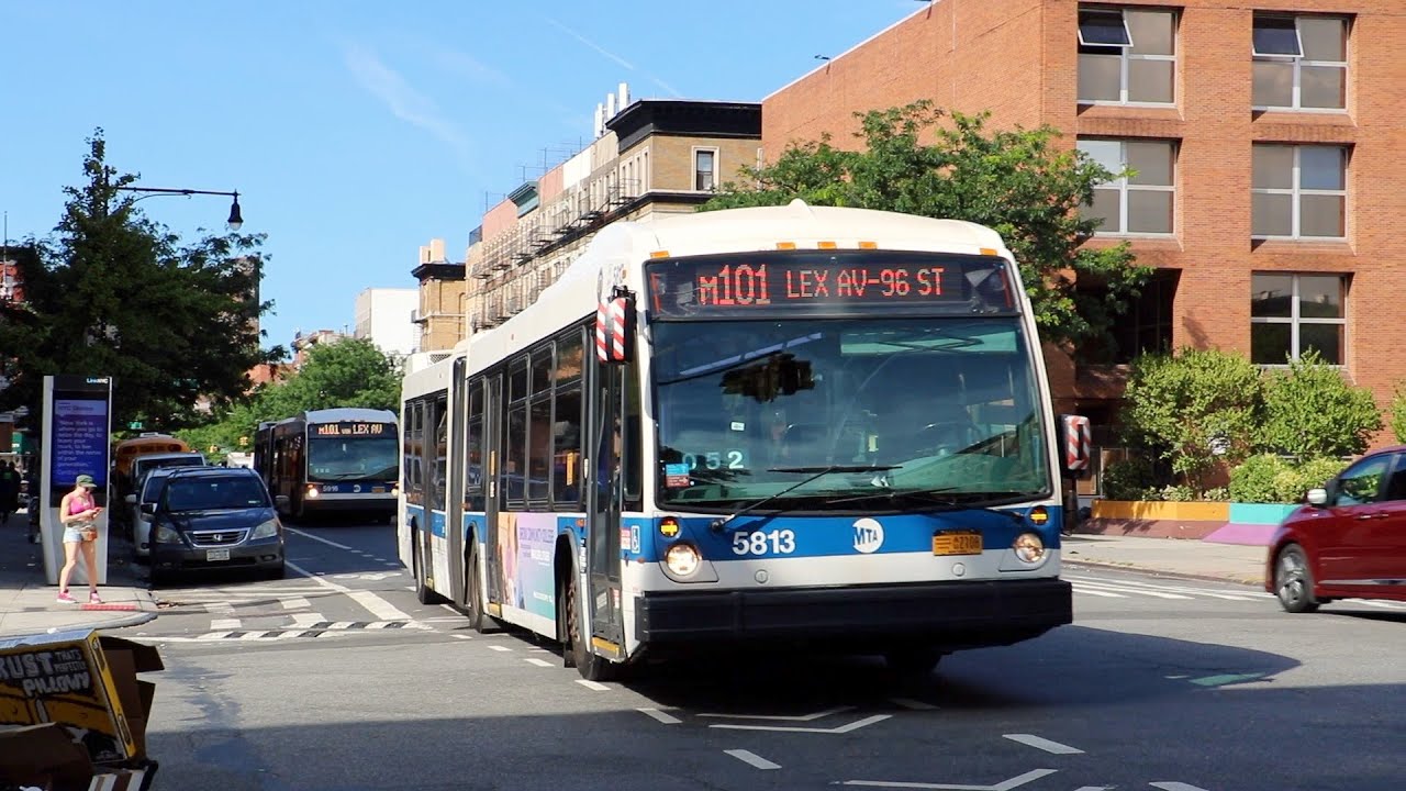 MTA New York City Bus 2011 Nova LFS Articulated 5813 On The M101 Limited 