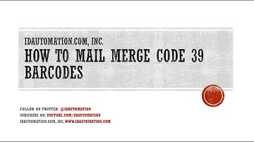 How to Microsoft Word #MailMergeBarcode Code 39