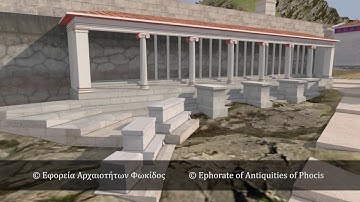 Delphi, the Stoa of the Athenians - 3D