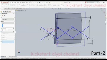 PART 2 || Model rc plane wing for 3d printed plane in SolidWorks|| KickStartDiyPi ||