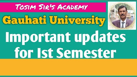 important updates for Ist semester students ll Tosim Sir