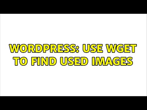 Wordpress: Use wget to find used images