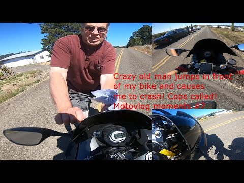 Crazy old man jumps in front of my bike at 40mph!!! Then steals my keys! UPDATE IN BIO (M.M#7)