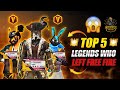 TOP 5 LEGENDS WHO LEFT FREE FIRE 😱🔥- Part 5
