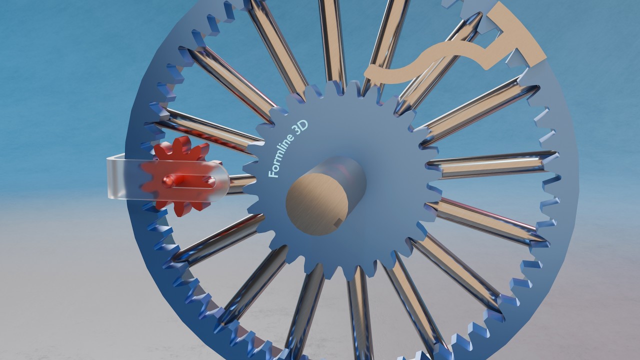#054 Mangle Star Wheel – 507 Mechanical Movements 3D Animation
