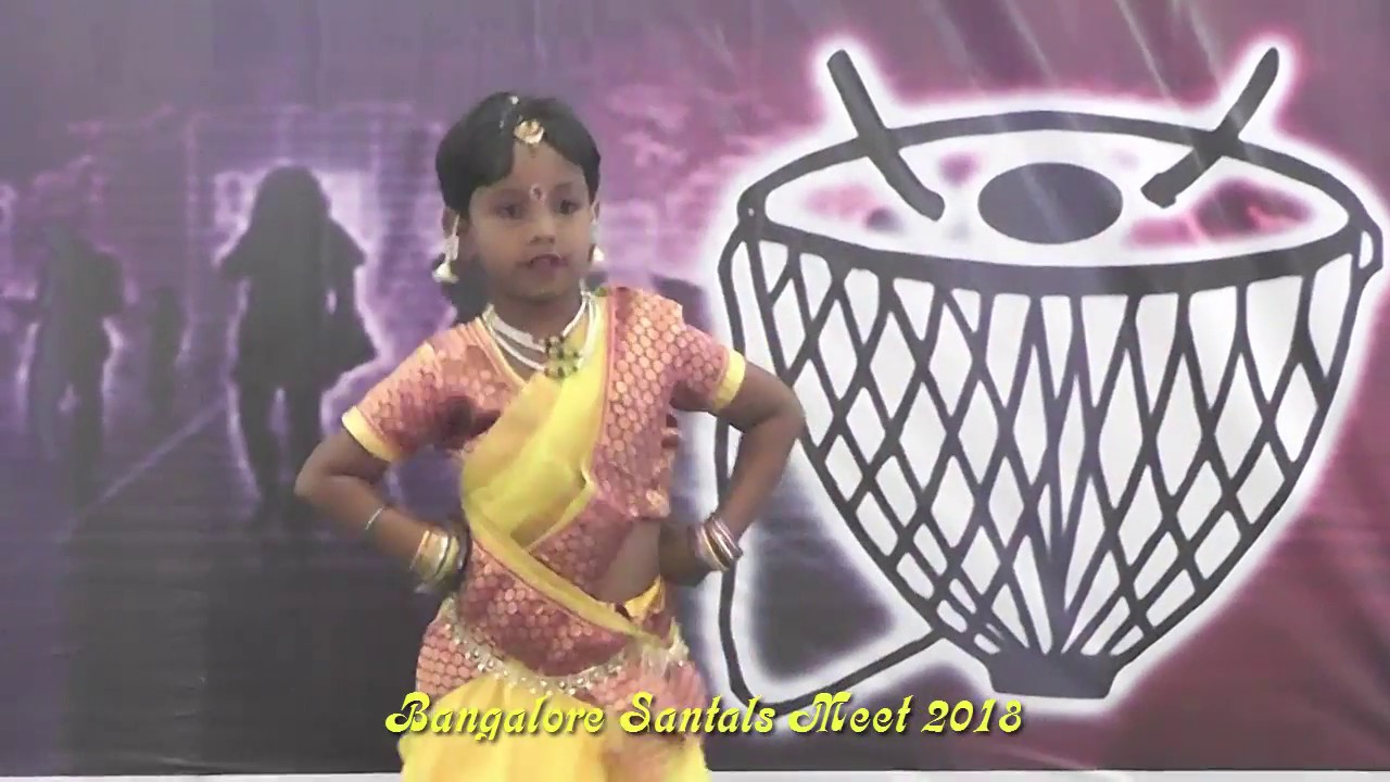 SANG NARI CHIRU NARI  SANTHALI DANCE PERFORMANCE  BANGALORE SANTALS MEET 2018