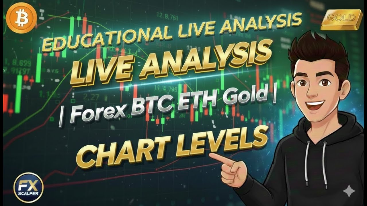 Educational Live Analysis | Forex BTC ETH Gold | Chart  
