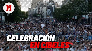 La afición del Real Madrid celebra el título de Laliga en CIBELES, en directo image