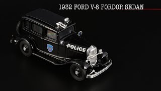 1932 Ford V-8 Model 18 Fordor Sedan Police • Eligor • Масштабные модели автомобилей США 1930-х • USA