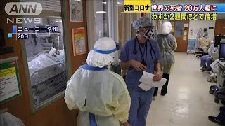 新型コロナ　世界の死者20万人超に　2週間で倍増(20/04/26)