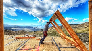 Details HEAVIEST Wall Yet! + Ext Posts & Beams. Mountain Home Build Ep. #43 Update