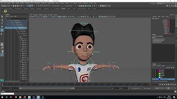 T rig - Automatic generation of humanoid character rig using Python in Maya