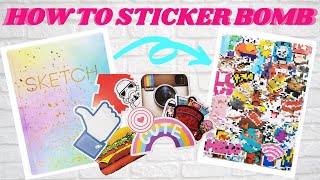 How To Sticker Bomb A Sketchbook | DIY Sticker Bombing