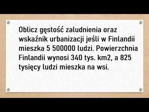 Wideo: Jak Obliczyć Gęstość Zaludnienia