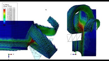 Chip Formation 3D Cutting on ABAQUS - Stresses