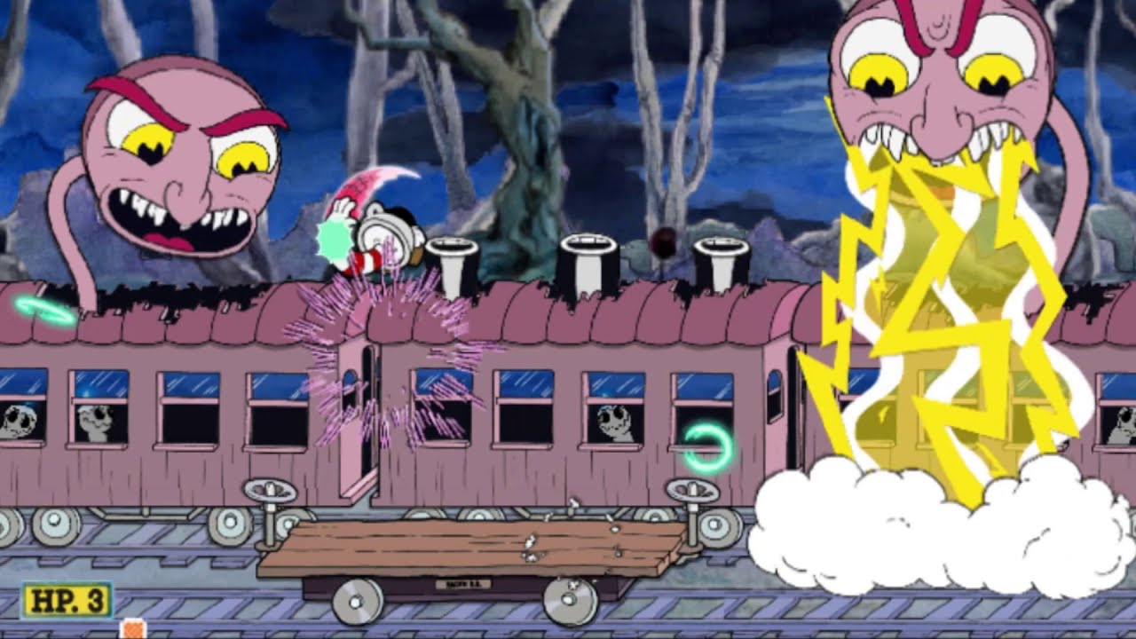 Cuphead Phantom express Boss fight in scratch (accurate to the game