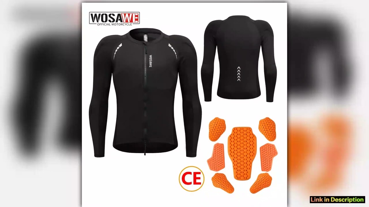 WOSAWE Motorcycle Jacket Full Body Armor Protection Jackets Motocross Racing Clothing Moto Riding P