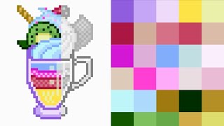 Fruit Sundae :: Colour Pixel Art Colouring screenshot 2
