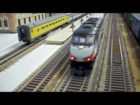 caltrain route around the layout - YouTube