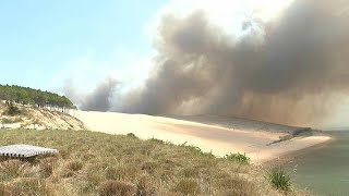 NoComment : les images impressionnantes de l'incendie vu depuis la dune du Pilat