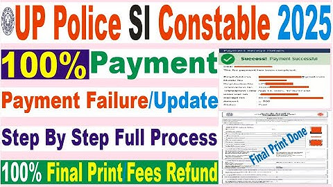 up police si sub inspector constable 100 percent payment successfull up si constable payment failure