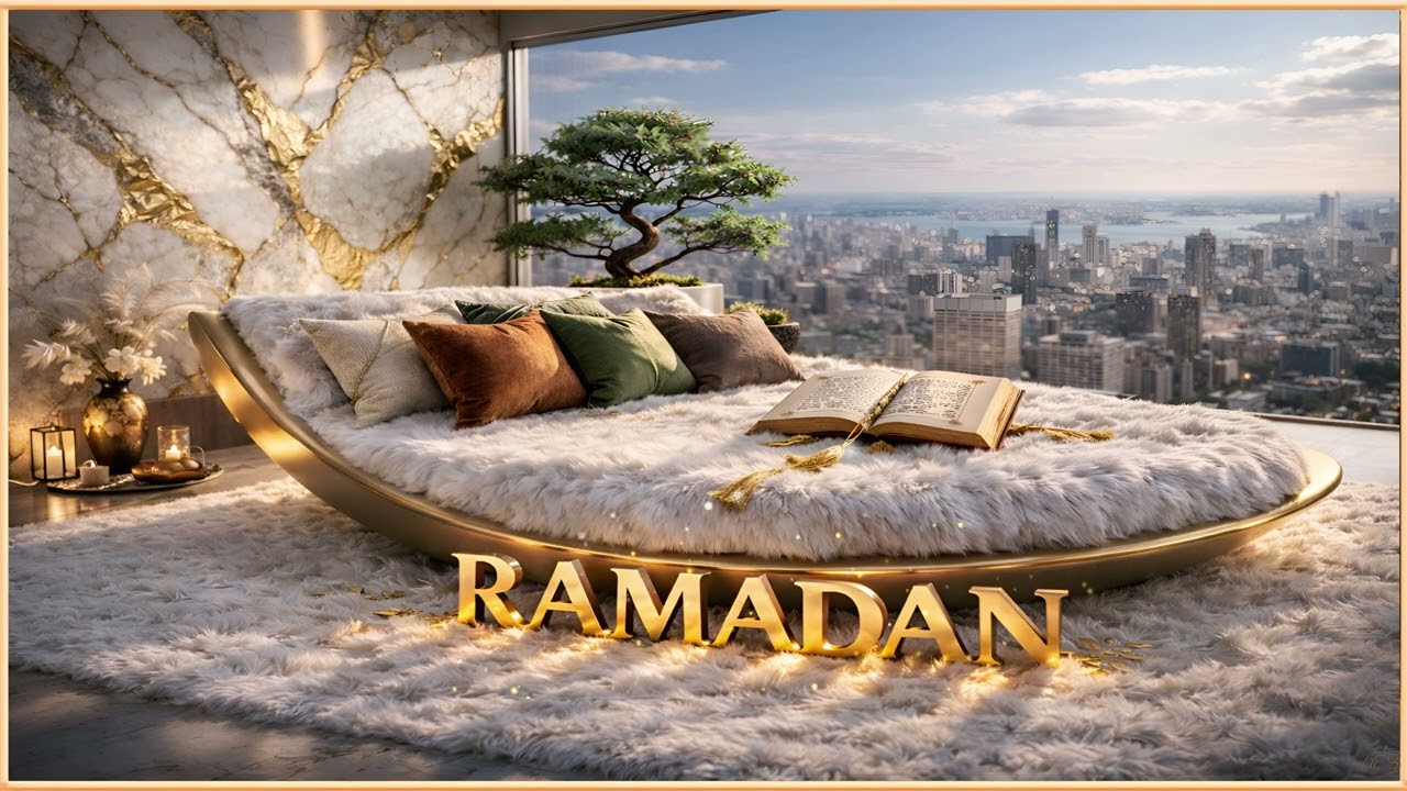 Ramadan Golden Lounge – City Skyline Serenity | 2 Hours UHD Spiritual Ambience | Amarno_AM | #09