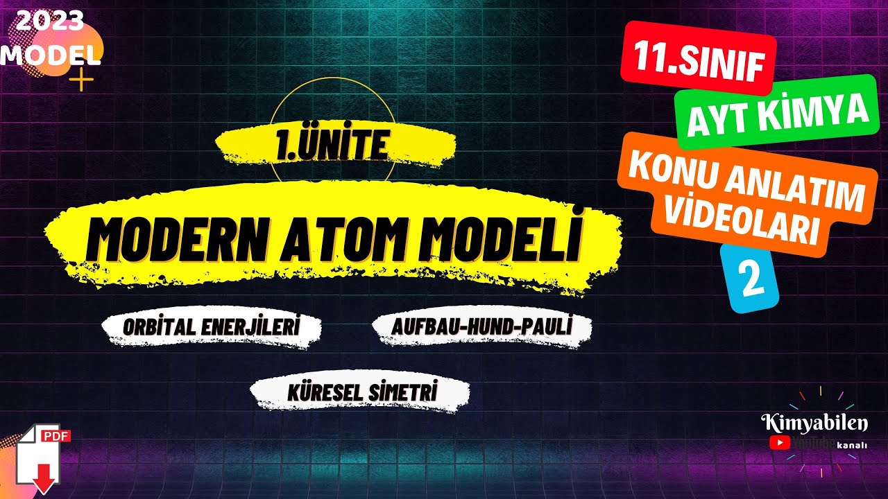 MODERN ATOM TEORİSİ - ELEKTRON DİZİLİMİ - KÜRESEL SİMETRİ - UYARILMIŞ HAL -11. SINIF KİMYA - AYT