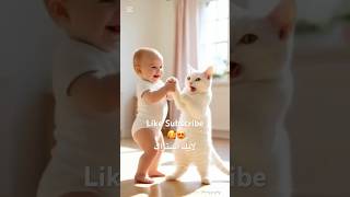 Cute Babys And Cat