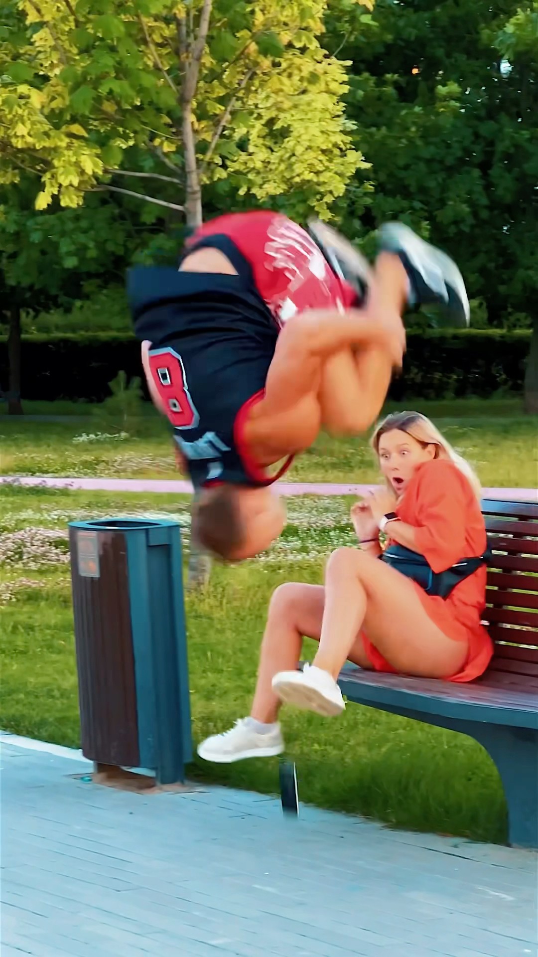 Taught a Woman How to Do a Backflip?? #kiryakolesnikov #prank #tutorial #stunt #parkour #funny