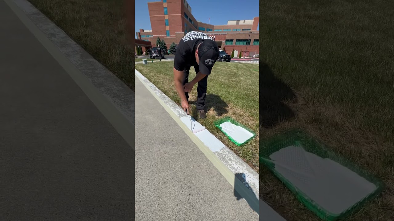 Painting a helicopter pad for a big customer. 