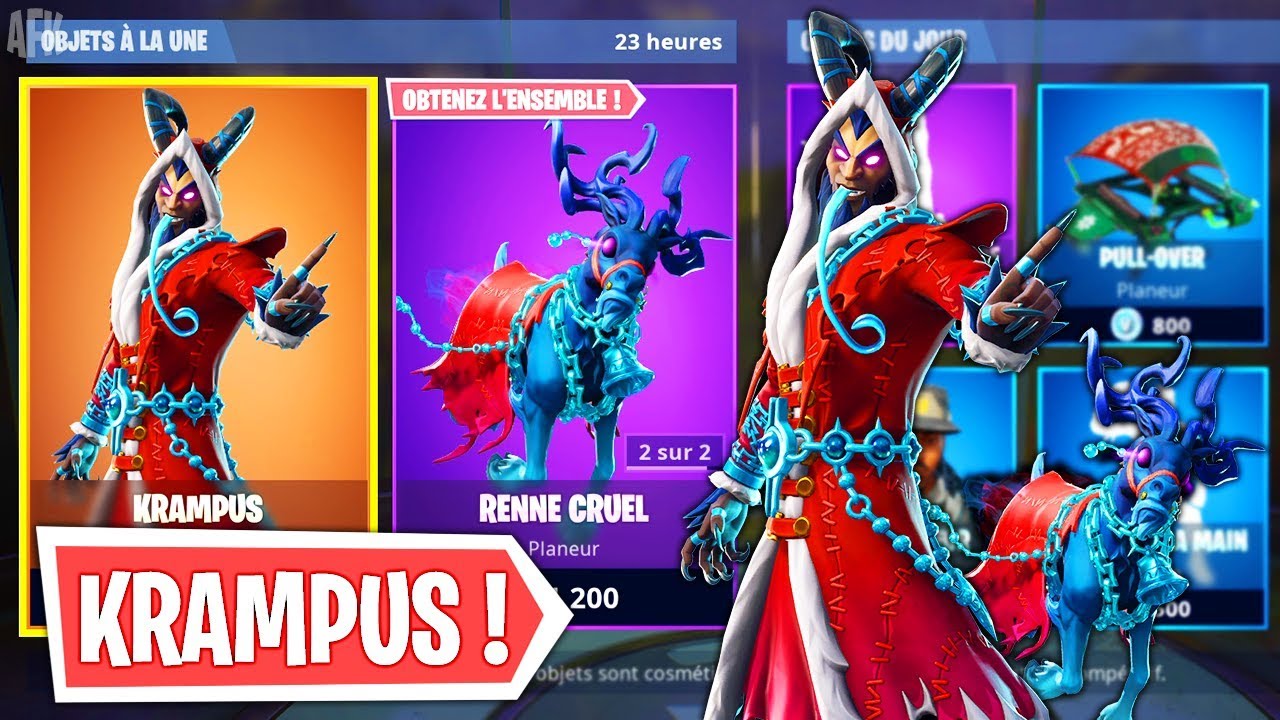 new skin krampus nouvelle boutique fortnite battle royale - krampus fortnite skin release dates