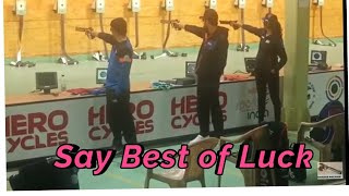 Issf World Cup 2019 - Saurabh Chaudhary, Devanshi Rana And Abhishek Verma.