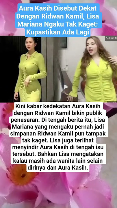 Aura Kasih Disebut Dekat Dengan Ridwan Kamil, Lisa Mariana Ngaku Tak Kaget