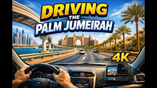 [4k 60fps] Driving Through Palm Jumeirah ATLANTIS View