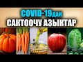 Коронавируска каршы пайдалуу азыктардын топтому / таң калычтуу / пайдалуу кеңештер