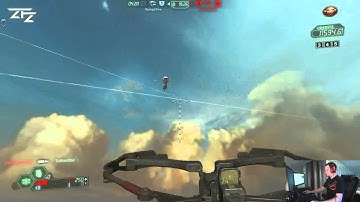 Tribes Ascend - Mid air bolt and flag return.