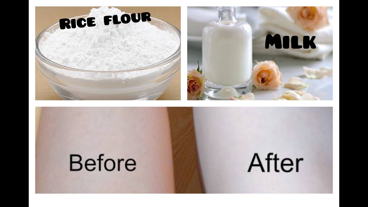 Rice Flour And Milk For Skin Whitening In Just 3 Days YouTube