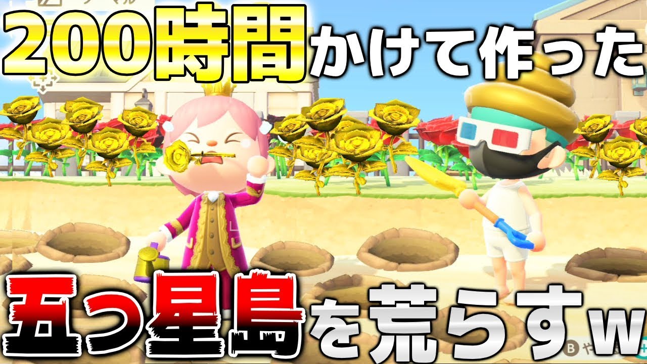Animal Crossing] I destroyed my friend's 5-star island, which he