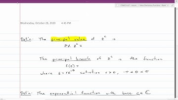 Complex Variables: More Elementary Functions I